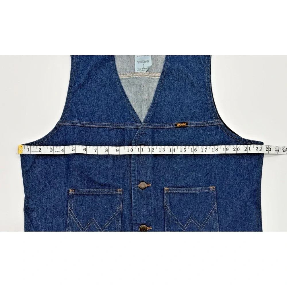 Vintage Wrangler Denim Vest Western Men's Large